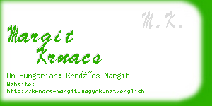 margit krnacs business card